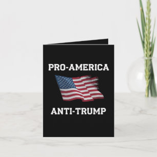 Pro America Anti Trump Vintag USA Flag Karte
