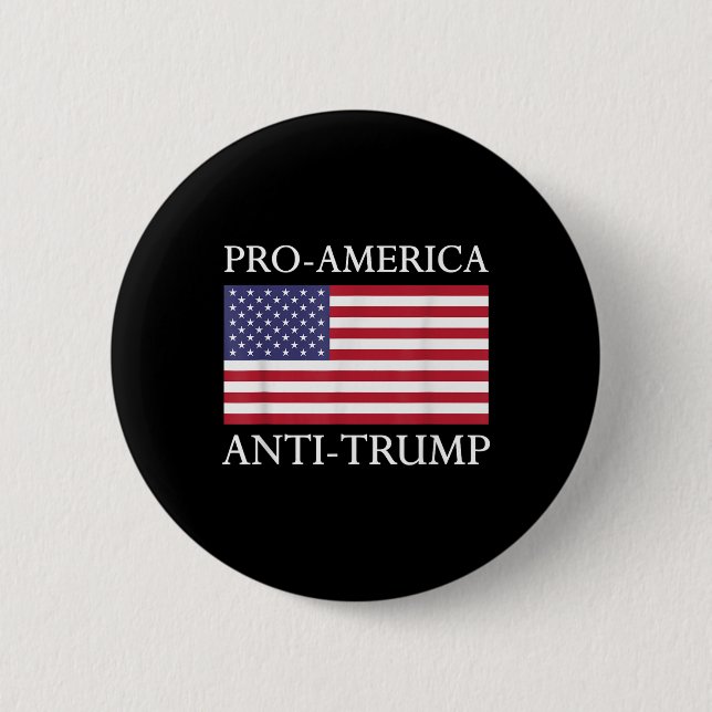 Pro-Amerika Anti-Trump - American Flag Resist Button (Vorderseite)
