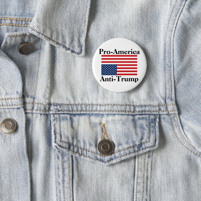Pro-Amerika/Anti-Trump Button (Beispiel)