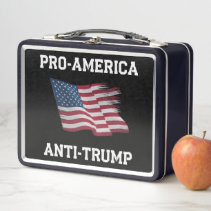 Pro Amerika Anti Trump Vintage USA-Flagge Metall Brotdose