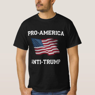 Pro Amerika Anti-Trump Vintage-USA-Flagge T-Shirt