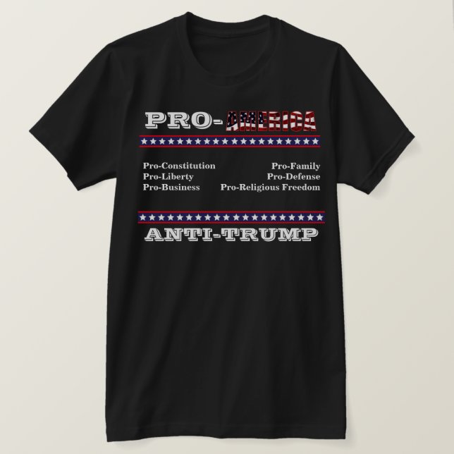 PRO-AMERIKA-ANTITRUMP-T - Shirt (Design vorne)