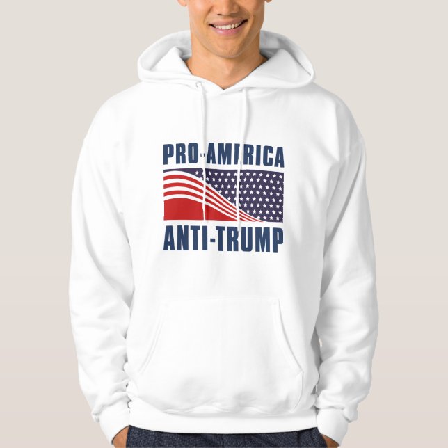 Pro-Amerika gegen Trump Hoodie (Vorderseite)