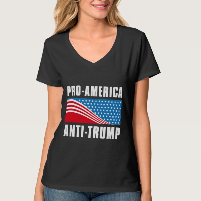 Pro-Amerika gegen Trump T-Shirt (Vorderseite)