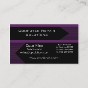 Pro Arrows Business Card, Plum Lila Visitenkarte