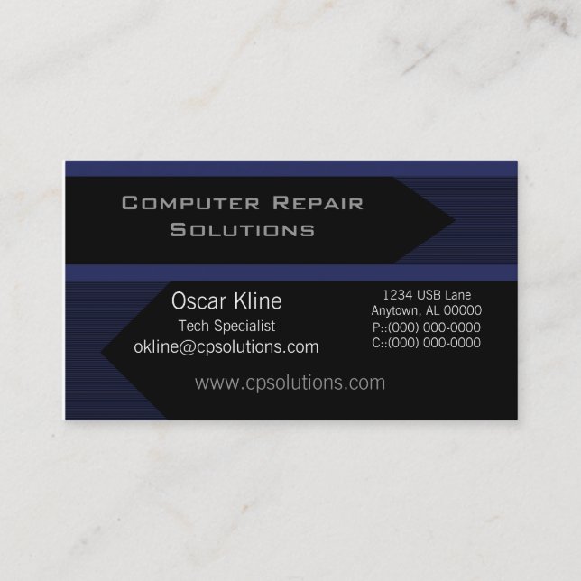 Pro Arrows Business Card, Royal Blue Visitenkarte (Vorderseite)