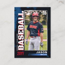 PRO Baseball-Karte mit der Trading Card des Stats  Telefonnummerkarte