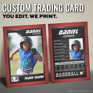 PRO Baseball-Karte mit der Trading Card des Stats  Telefonnummerkarte