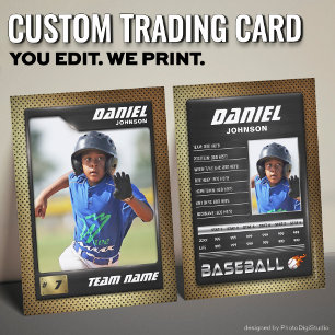 PRO Baseball-Karte mit der Trading Card des Stats Telefonnummerkarte