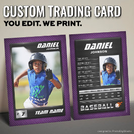 PRO Baseball-Karte mit der Trading Card des Stats  Telefonnummerkarte