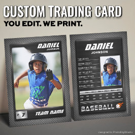 PRO Baseball-Karte mit der Trading Card des Stats  Telefonnummerkarte