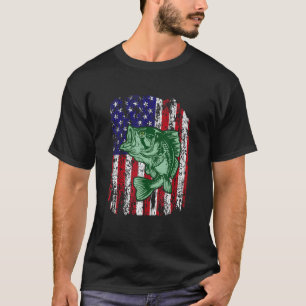 Pro Bass Fischen American Flag Angler Fischer 4t T-Shirt