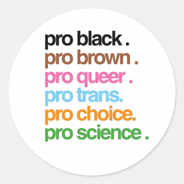 Pro Black Pro Brown Pro Que Runder Aufkleber (Vorderseite)
