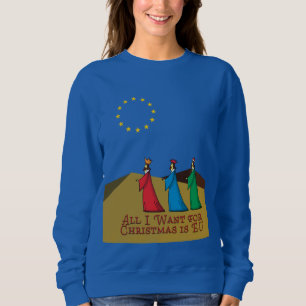 Pro bleibt Anti-Brexit Funny Weihnachtsmann Sweatshirt