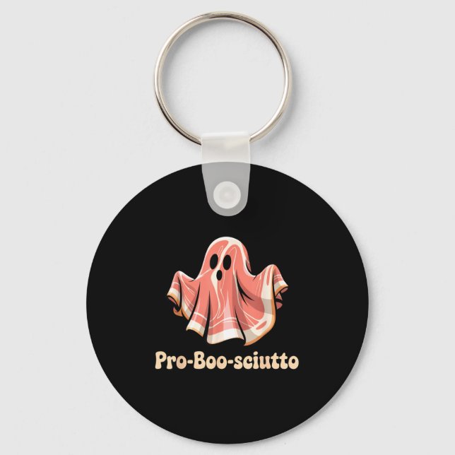 Pro Boo Sciutto Funny Italian Halloween Ghost Pros Schlüsselanhänger (Vorderseite)