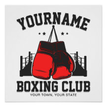 Pro Boxer ADD NAME Red Gloves Boxring Training