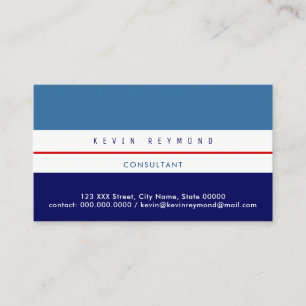 pro business card with two tones of blue visitenkarte