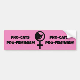 Pro Cats Pro Feminismus Autoaufkleber