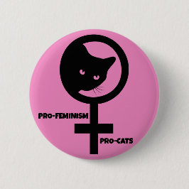 Pro Cats Pro Feminismus Button