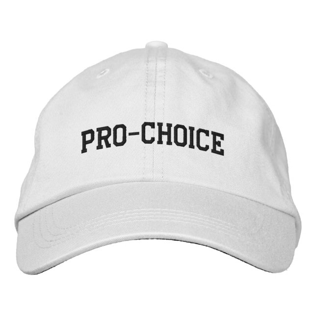 Pro Choice Black & White Pro Abtreibungsrechte Bestickte Baseballkappe (Vorderseite)