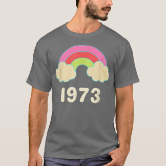 Pro Choice Feminismus 1973 Rainbow Retro Groovy Fe T-Shirt