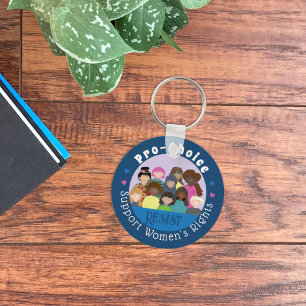 Pro-Choice Feminist Blue Schlüsselanhänger