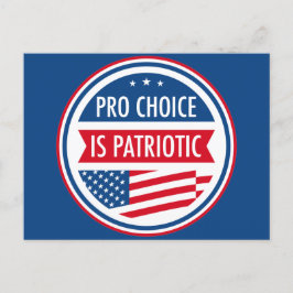 Pro Choice ist die patriotische amerikanische Frei Postkarte