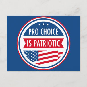 Pro Choice ist die patriotische amerikanische Frei Postkarte