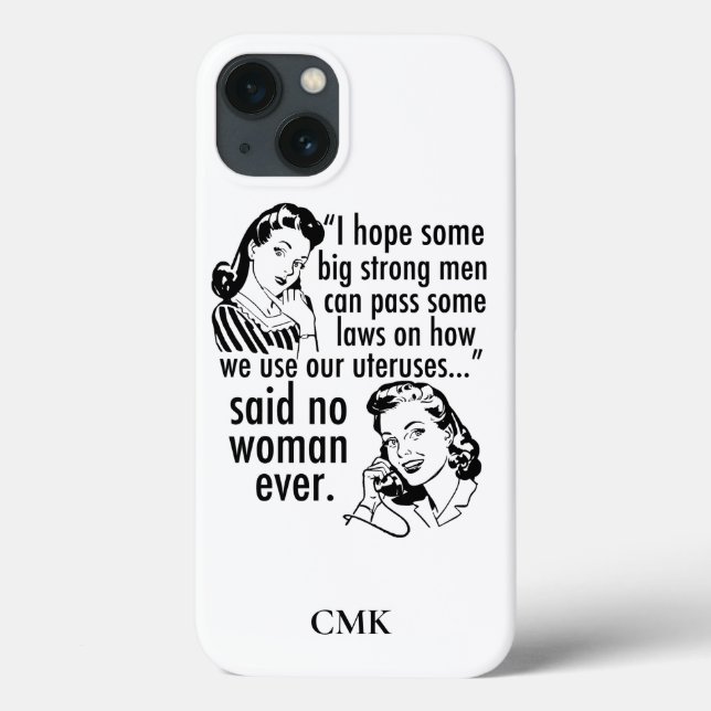 Pro Choice Politischer Cartoon Funny Feminist Cust Case-Mate iPhone Hülle (Rückseite)