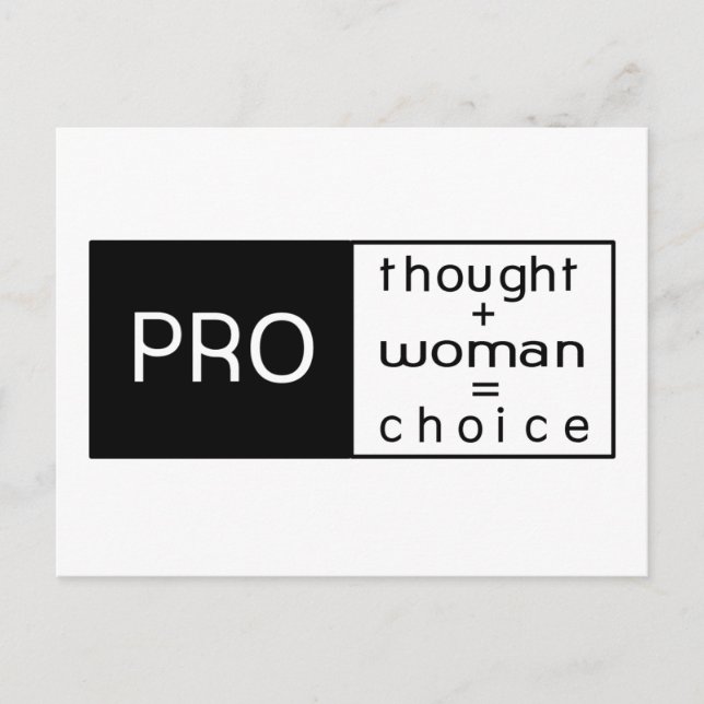 Pro Choice Postcard Postkarte (Vorderseite)