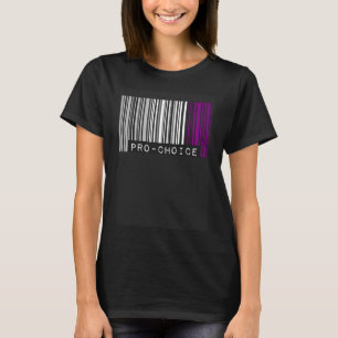 Pro Choice Pro Feminism Asexual Pride Barcode T-Shirt