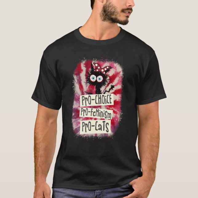 Pro Choice Pro Feminism Pro Cat Cat Cat T-Shirt (Vorderseite)
