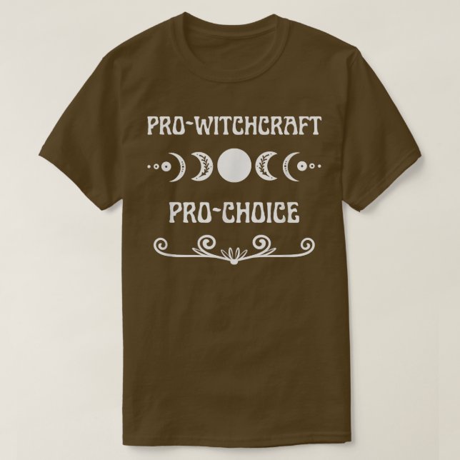 Pro Choice Pro Hexenkraft Feminismus Moon Phas T-Shirt (Design vorne)