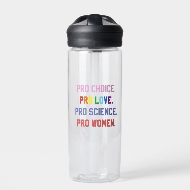 Pro-Choice Pro-Life Pro-Science Pro-Frauen Trinkflasche (Vorderseite)