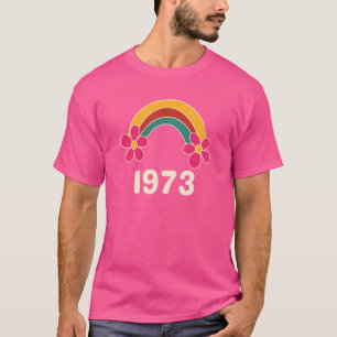 Pro Choice Retro Vintag Rainbow 1973 Feminismus 19 T-Shirt