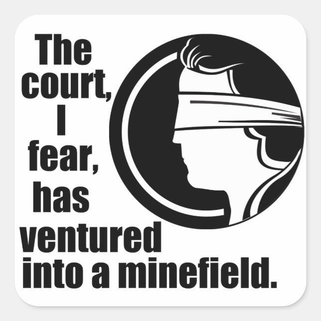 Pro Choice Ruth Bader Ginsburg Supreme Court Zitat Quadratischer Aufkleber (Vorderseite)