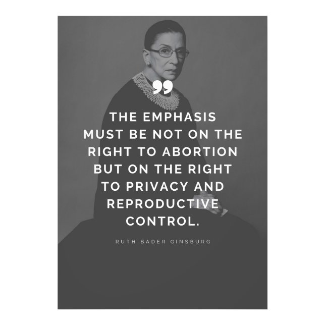 Pro Choice Ruth Bader Ginsburg Zitat Fotodruck (Vorne)