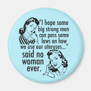 Pro Choice Spaß Retro Politischer Cartoon Magnet