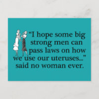 Pro Choice Women Funny Feminist Cartoon Aquamarin