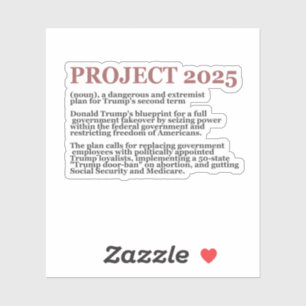 Pro Democracy Anti Project 2025 Republikaner Trump Aufkleber