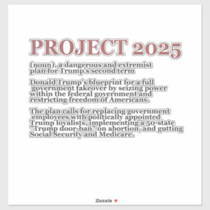 Pro Democracy Anti Project 2025 Republikaner Trump Aufkleber