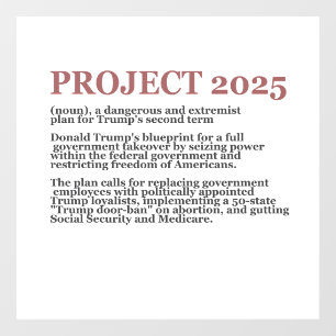 Pro Democracy Anti Project 2025 Republikaner Trump Fensteraufkleber