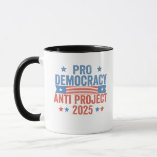 Pro Democracy Anti Project 2025 Republikaner Trump Tasse