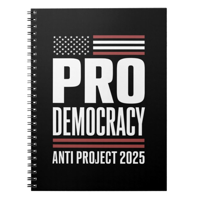 Pro Democracy Anti Project 2025 Trump 2025 Notizblock (Vorderseite)