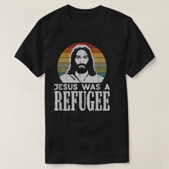 Pro Einwanderung Christlich liberaler Jesus war ei T-Shirt (Design vorne)