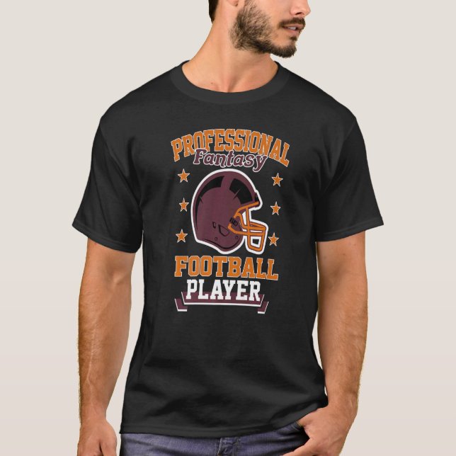 Pro Fantasy Football Player Retro Draft Party Kit T-Shirt (Vorderseite)