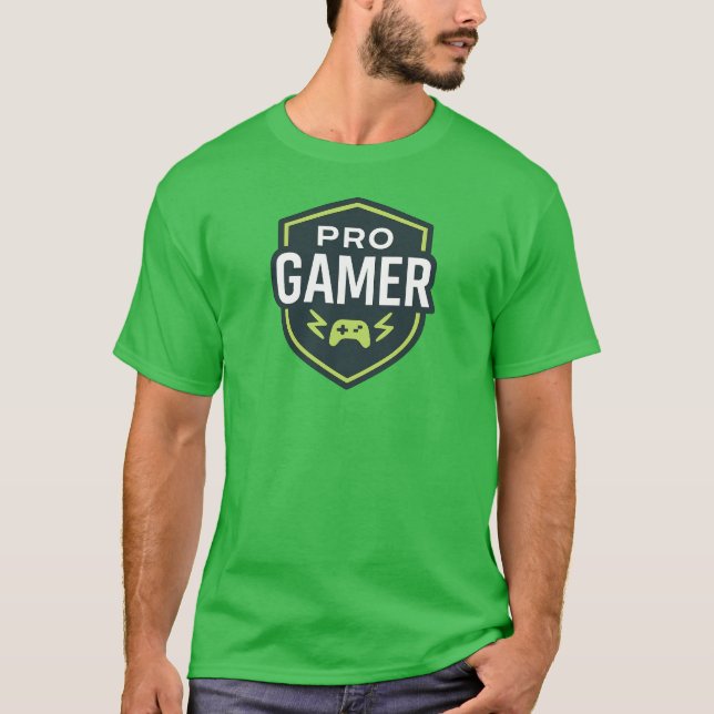 PRO GAMER Shield-Abzeichen T-Shirt (Vorderseite)