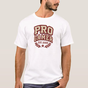 PRO GAMER - Varsity Chenille Patch Style T-Shirt