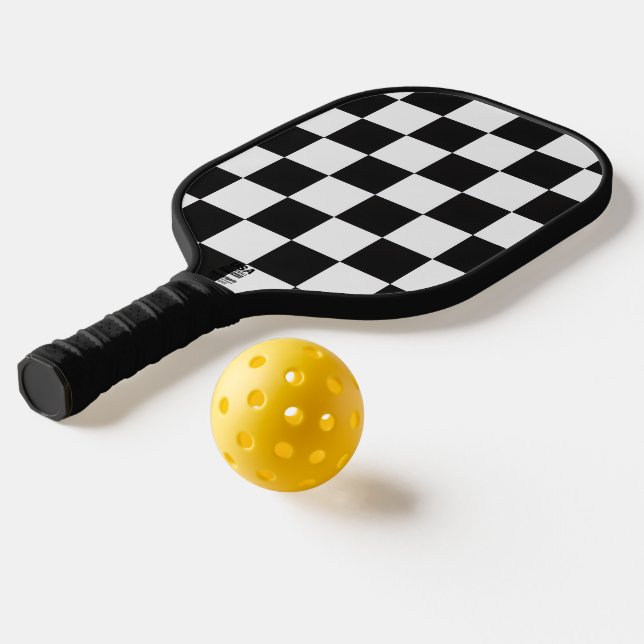 Pro Gear Black and White Checkered Pattern Pickleball Schläger (Ablage2  )