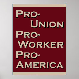 Pro-Gewerkschaftsdesign aus den 1940er Jahren Poster